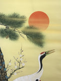 Cranes with pine and sun - with BOX