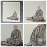 Meditating monk (24 x 27 cm)