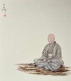 Meditating monk (24 x 27 cm)
