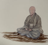 Meditating monk (24 x 27 cm)