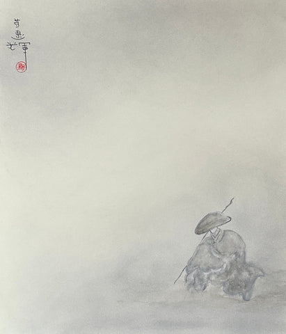 Meditating monk (24 x 27 cm)
