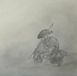 Meditating monk (24 x 27 cm)