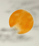 Sun with clouds (24 x 27 cm)
