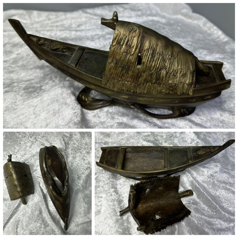 Okimono "Fishing boat"