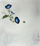 Morning glory with bumblebee (24 x 27 cm)
