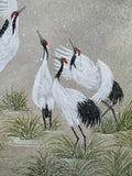 Cranes with snow (24 x 27 cm)