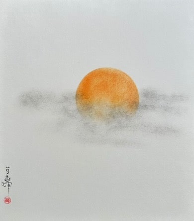 Sun with clouds (24 x 27 cm)