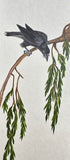 Raven on branch (6,0 cm)