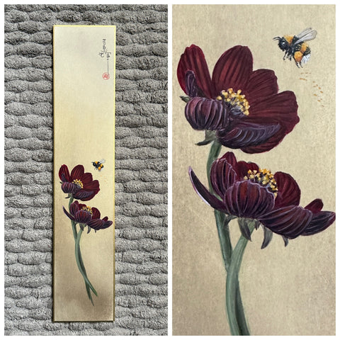 Flower with bumblebee (7,5 cm)