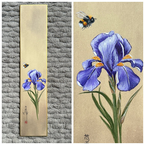 Flower with bumblebee (7,5 cm)