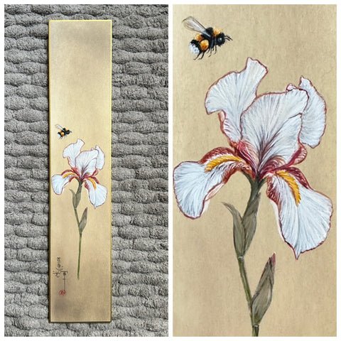 Flower with bumblebee (7,5 cm)