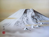 Fuji with cranes - PRINT (65 cm)