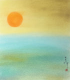 Sun and ocean (24 x 27 cm)