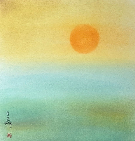 Sun and ocean (24 x 27cm)