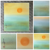 Sun and ocean (24 x 27cm)