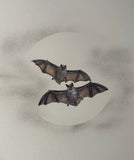 Bats with moon (24 x 27 cm)
