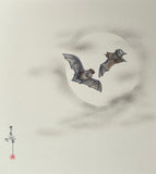 Bats with moon (24 x 27 cm)