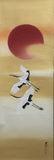 Sun and cranes - with BOX (187 cm)