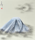 Fuji with moon (24 x 27 cm)