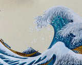 Wave with and cranes (24 x 27 cm)