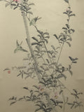SET - Mejiro with flowers & Birds with nandina (194 cm)