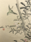 SET - Mejiro with flowers & Birds with nandina (194 cm)