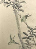 SET - Mejiro with flowers & Birds with nandina (194 cm)