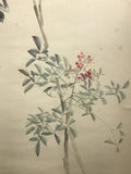SET - Mejiro with flowers & Birds with nandina (194 cm)