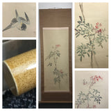 SET - Mejiro with flowers & Birds with nandina (194 cm)