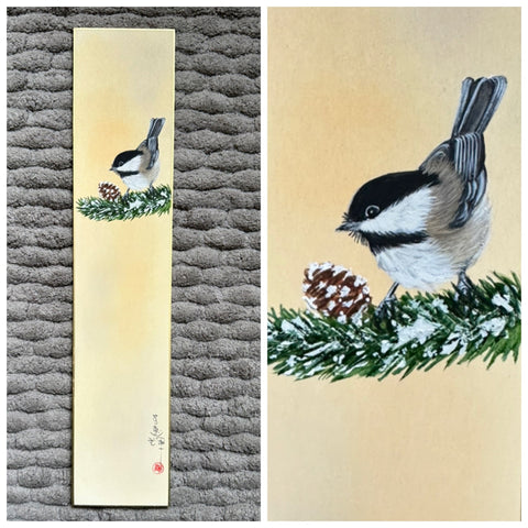 Marsh Tit in Winter (7,5 cm)