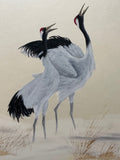 Cranes in winter (24 x 27 cm)