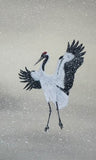 Crane with snow (18 x 21 cm)