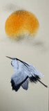 Sun with heron (7,5 cm)