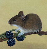 Mouse with blackberries (12 x 13,5 cm)