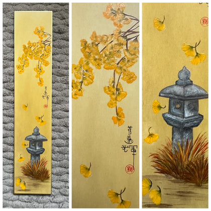 Lantern with Ginkgo-leaves (7,5 cm)