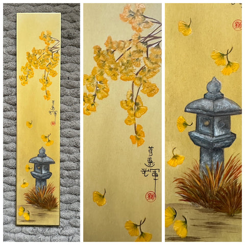 Lantern with Ginkgo-leaves (7,5 cm)