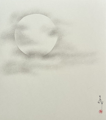 Moon with clouds (24 x 27 cm)