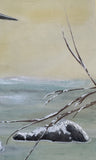 Kingfisher in winter (24 x 27 cm)