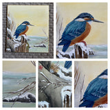 Kingfisher in winter (24 x 27 cm)