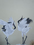 Cranes with snow (24 x 27 cm)
