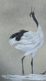 Cranes with snow (24 x 27 cm)