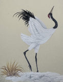 Cranes with snow (24 x 27 cm)