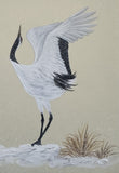 Cranes with snow (24 x 27 cm)