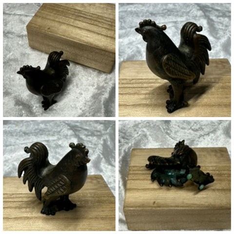 Okimono "Rooster" with BOX