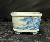 Bonsai-Pot with BOX "blue landscape"