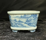 Bonsai-Pot with BOX "blue landscape"