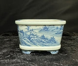 Bonsai-Pot with BOX "blue landscape"