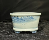 Bonsai-Pot with BOX "blue landscape"