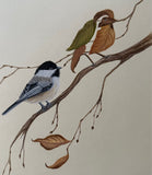 1st LIMITED EDITION 10/10+2 "Bird with autumn leaves" (24 x 27 cm)