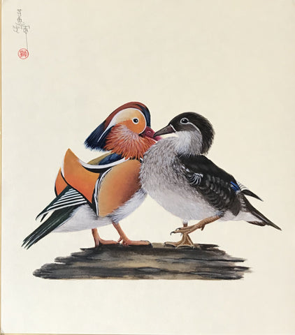 Mandarin ducks (24 x 27 cm)